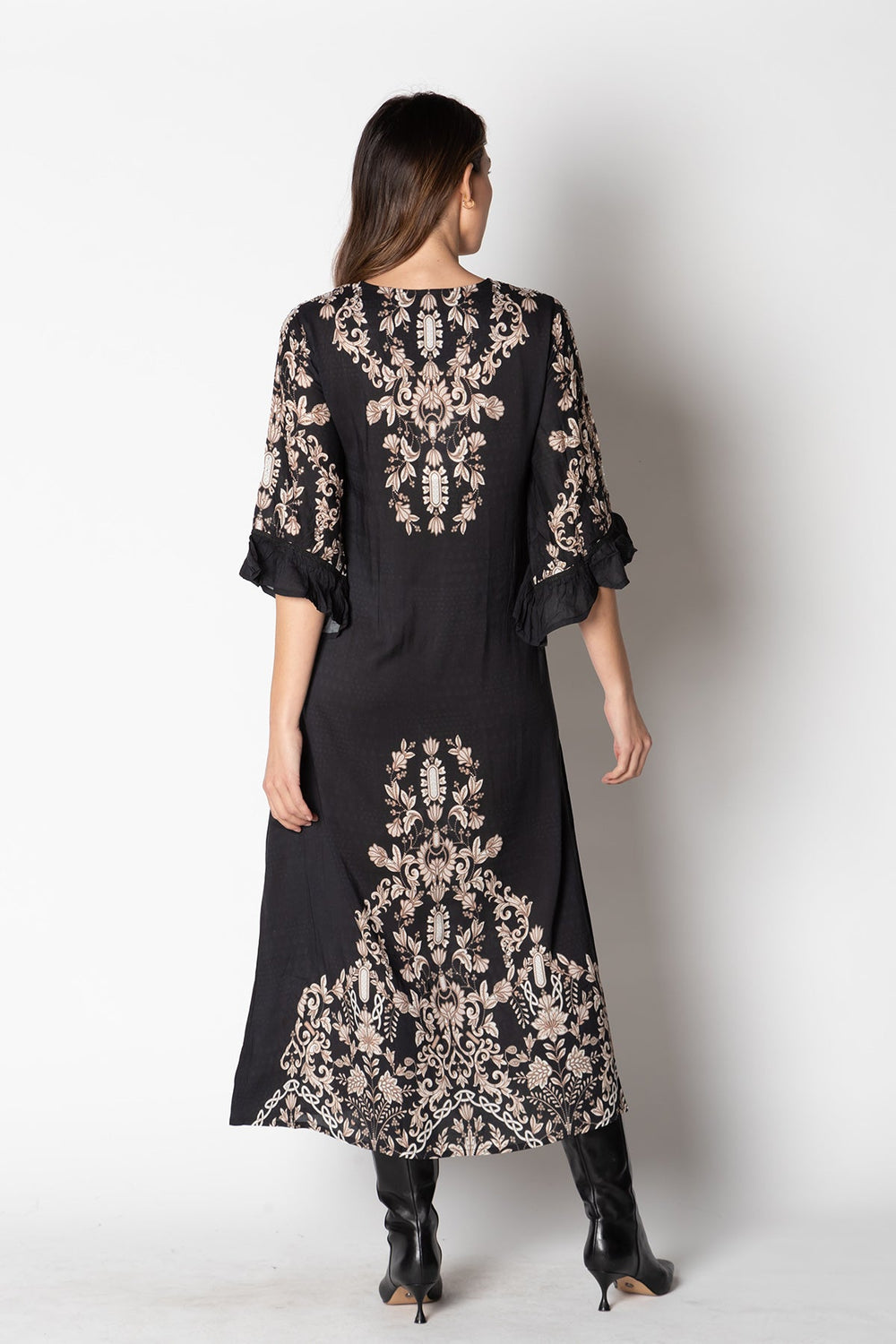 Samara Midi Dress - Black - LS20 - Pizazz BoutiqueLula Soul