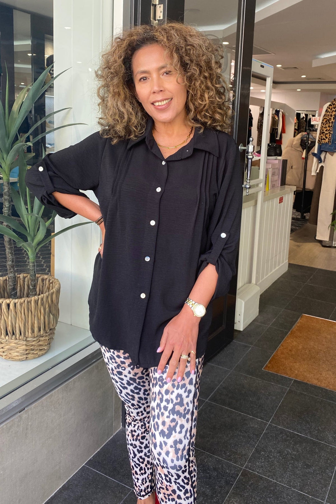Sara Top - Black - MI1 - Pizazz BoutiqueM Made In Italy