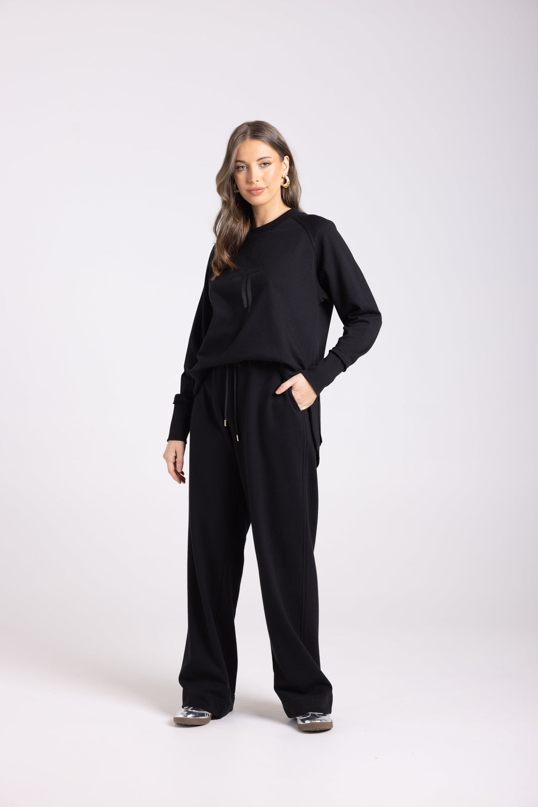 Sequined Sweat - Black - TT64 - Pizazz BoutiqueTwo - T's