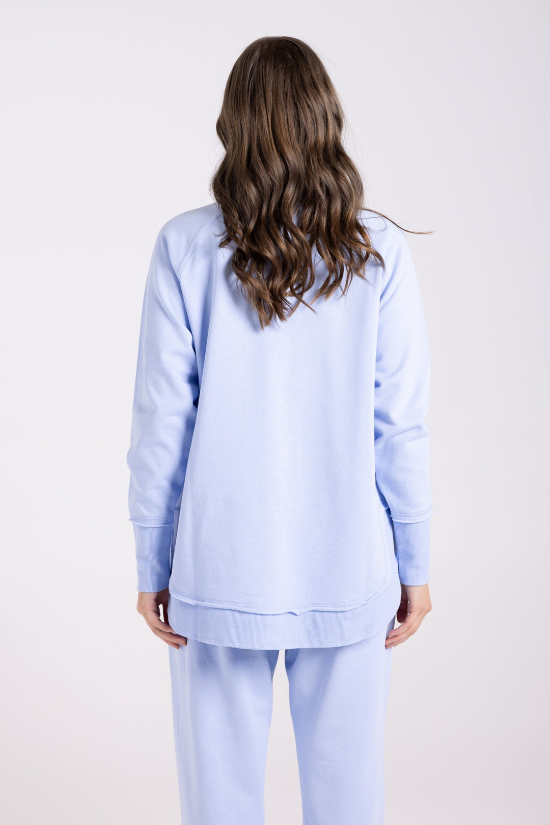 Sequined Sweat - Powder Blue - TT64 - Pizazz BoutiqueTwo - T's