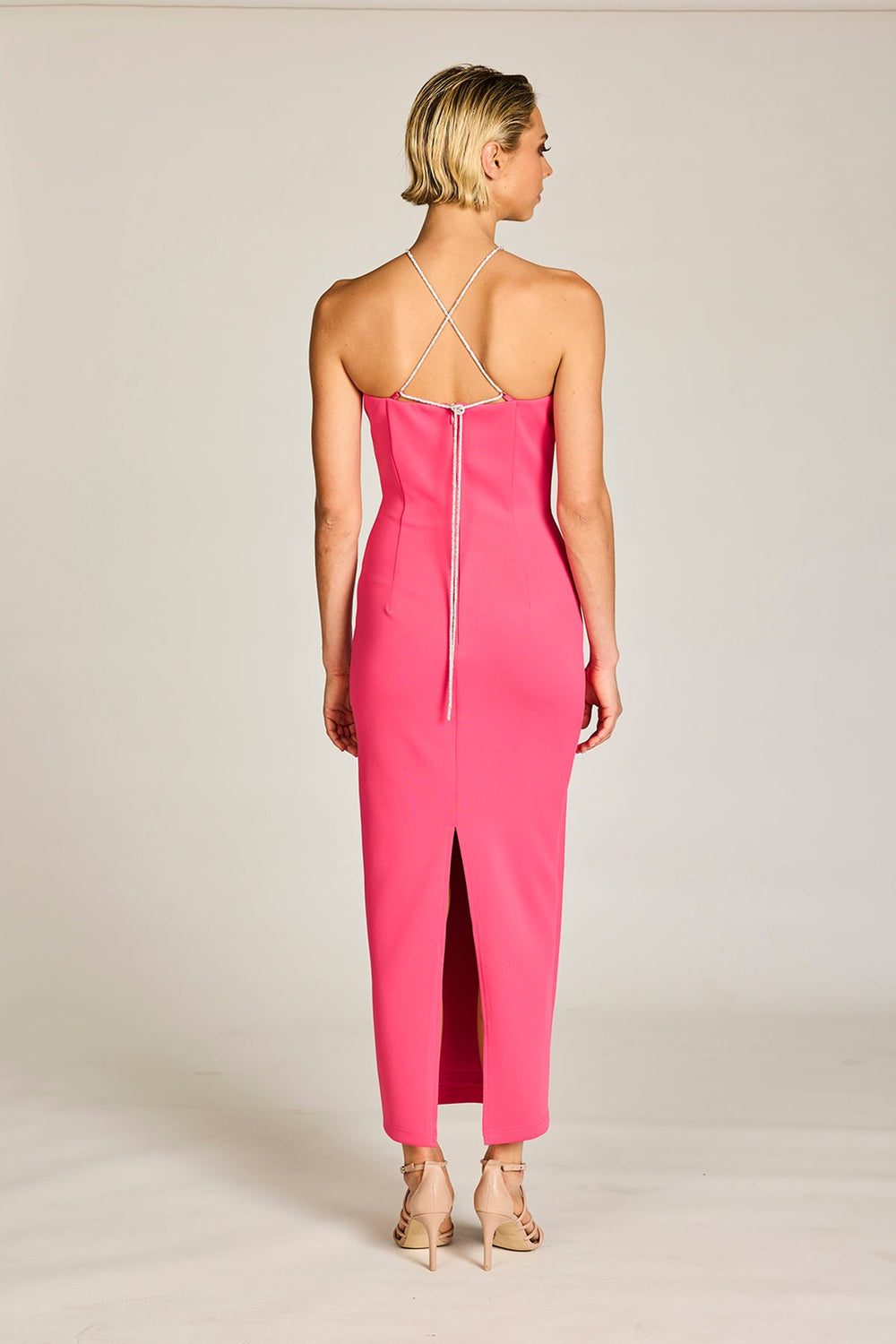 Serena Diamante Dress - Hot Pink - ROM23 - Pizazz BoutiqueRomance