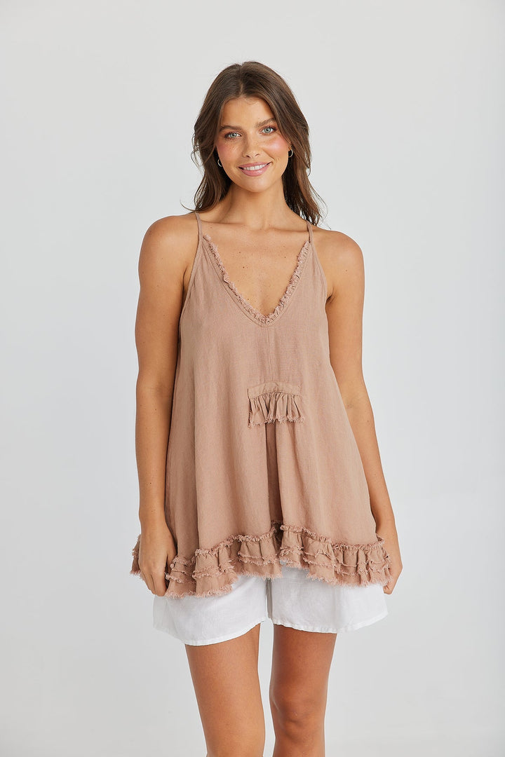 Seville Top - Saddle Brown - TS12 - Pizazz BoutiqueThe Shanty Corporation