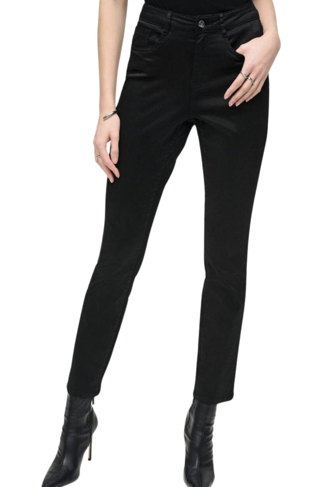 Shimmer Foil Pant - Black - JR18 - Pizazz BoutiqueJoseph Ribkoff