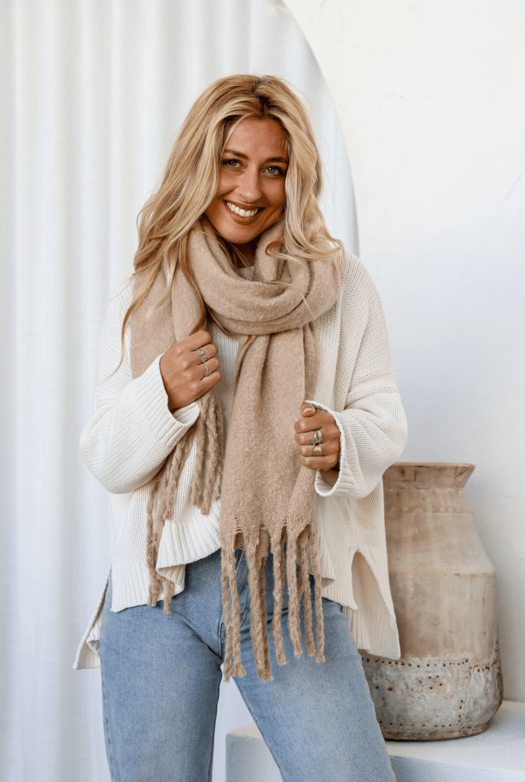 Skye Scarf - Camel - FR16 - Pizazz BoutiqueFree Spirit