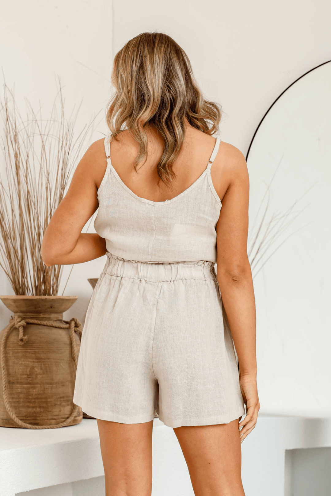 Spiaggia Linen Short - Sand - FA34 - Pizazz BoutiqueFree Angel