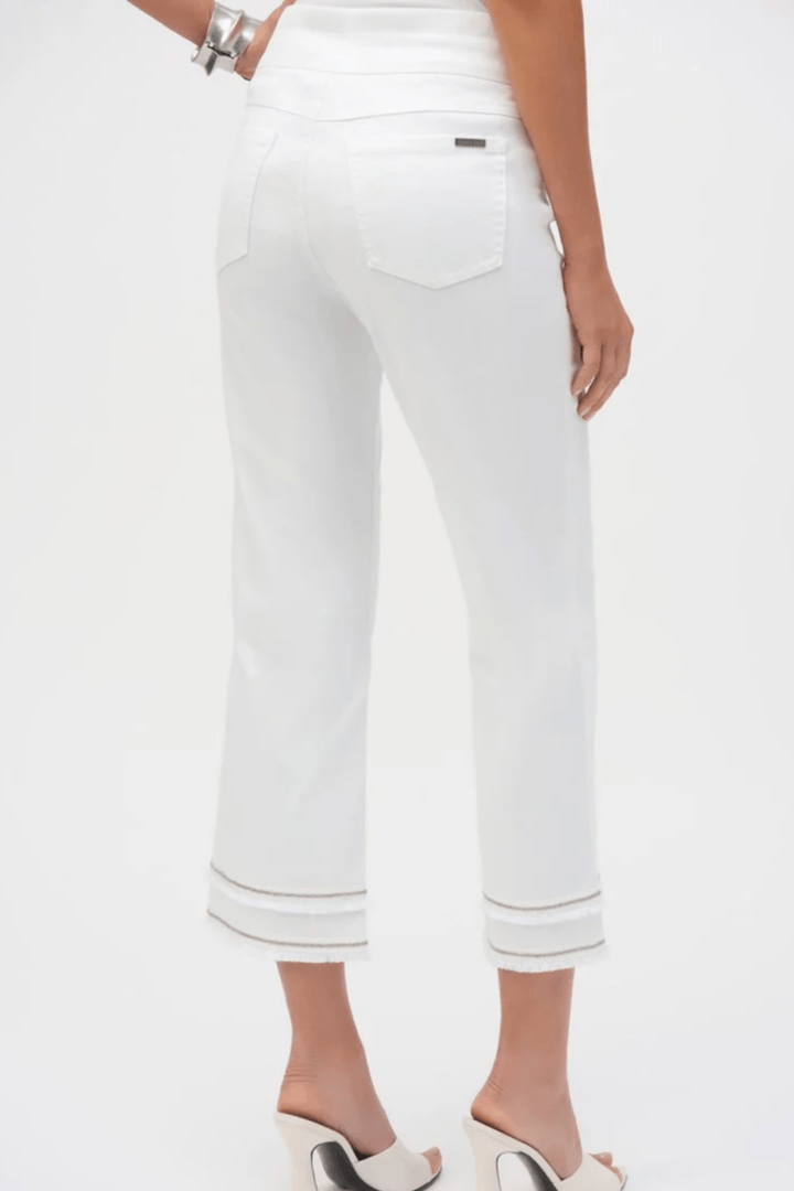 Straight Crop Pull - On Jeans - White - JR47 - Pizazz BoutiqueJoseph Ribkoff