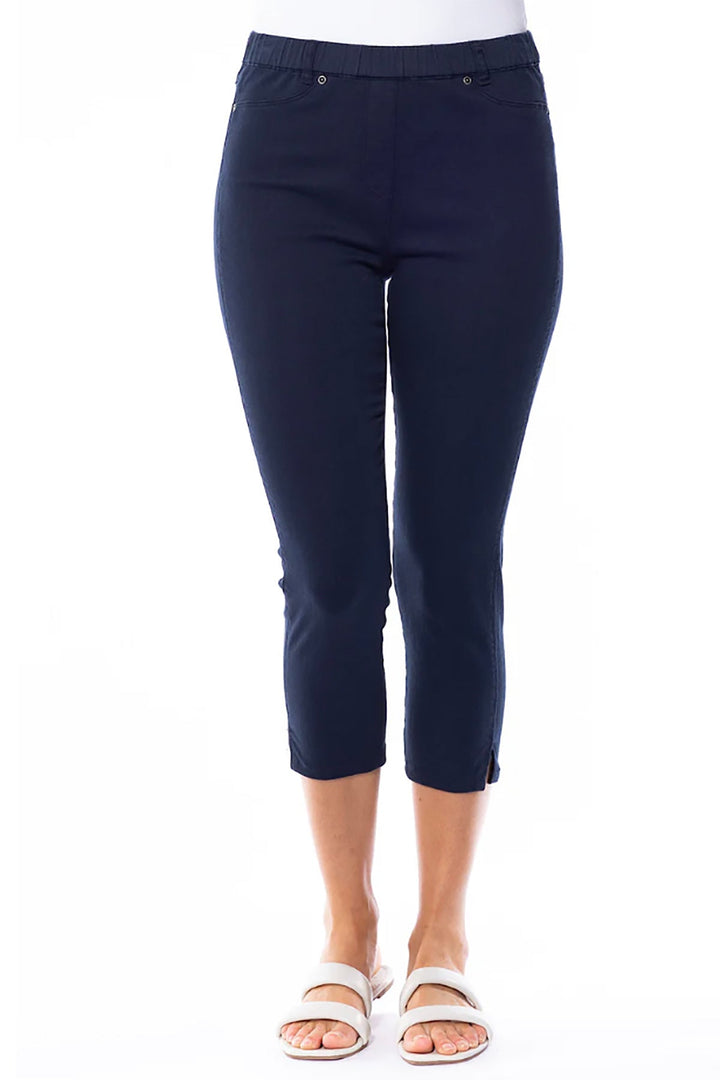 Stretch Capri Jeggings - Navy - CL2 - Pizazz BoutiqueCafe Latte