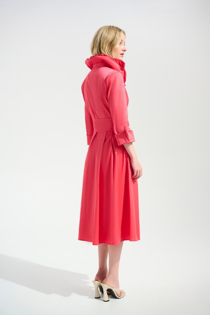 Stretch Taffeta Dress - Coral - JR16 - Pizazz BoutiqueJoseph Ribkoff