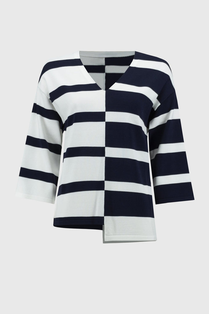 Striped Pull Over - Navy - JR51 - Pizazz BoutiqueJoseph Ribkoff
