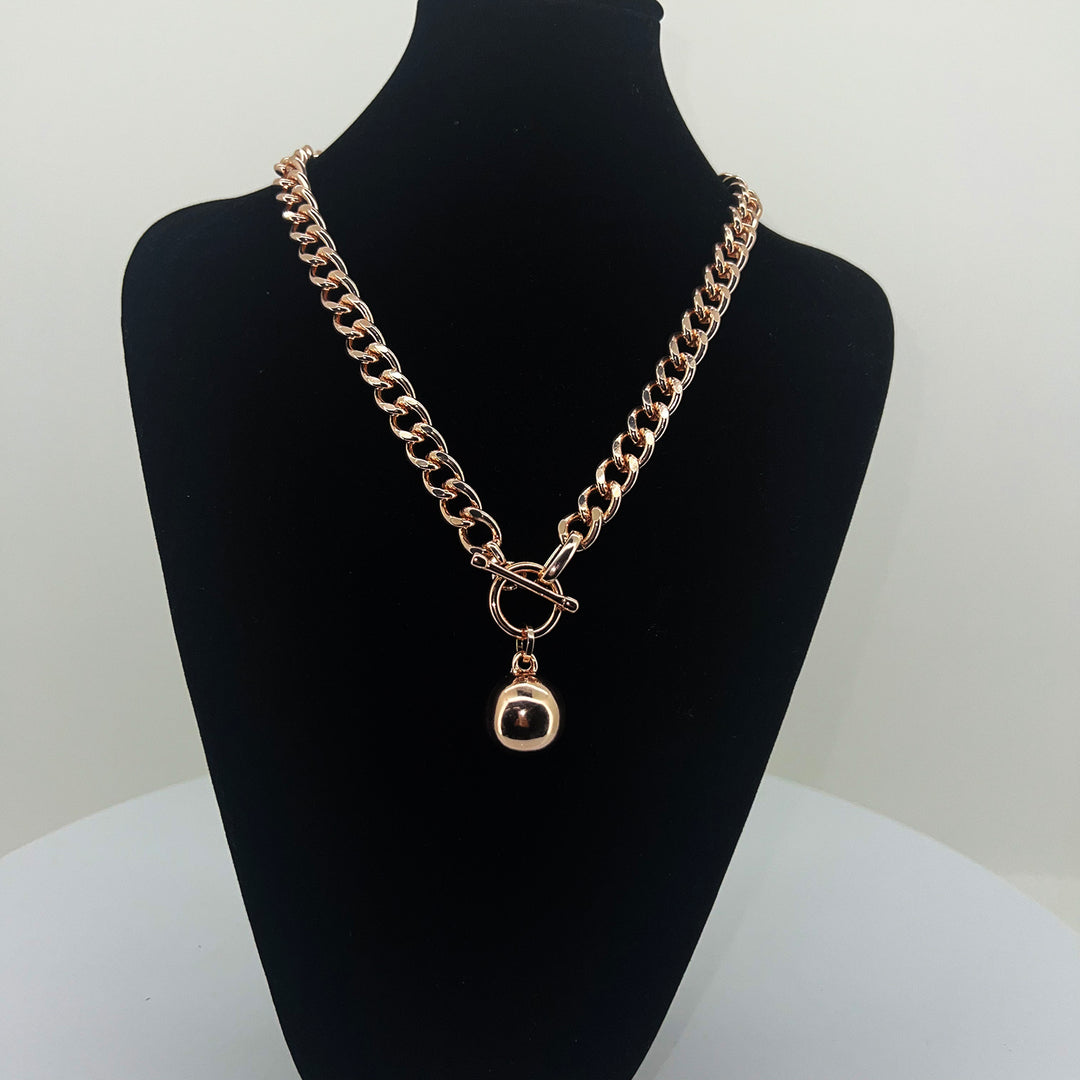 Talbot Chain Necklace - Rose Gold - SJ9