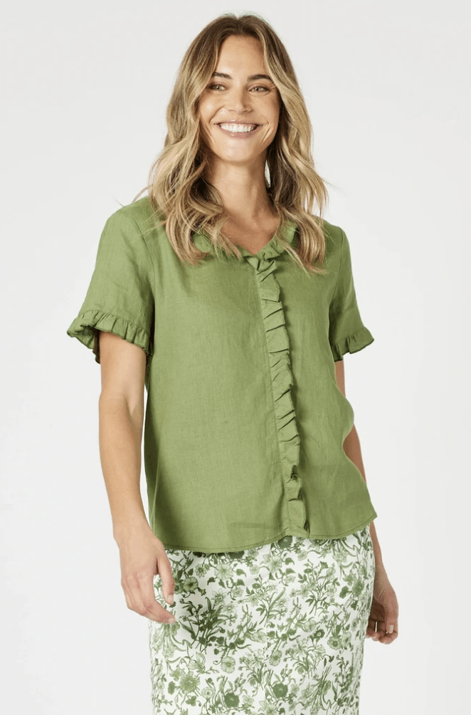Tiffany Shirt - Basil - GS6 - Pizazz BoutiqueGordon smith