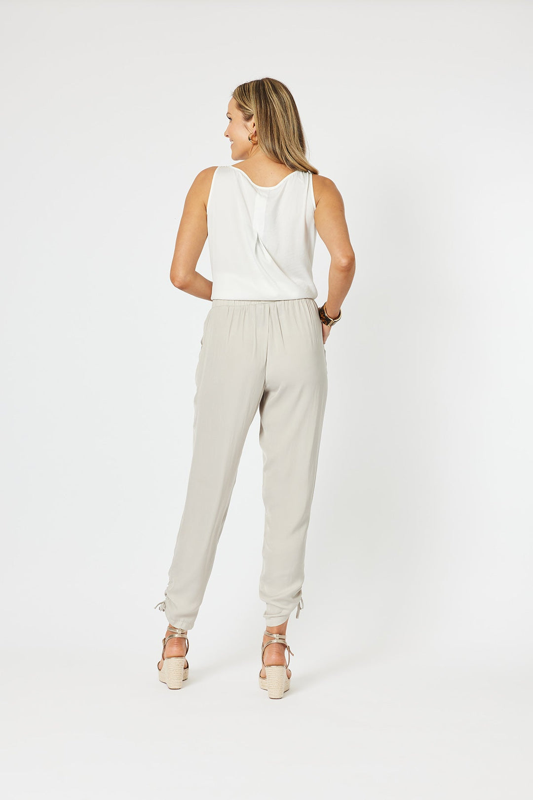 Traveller Luxe Side tie Pant - Champagne - HV3 - Pizazz BoutiqueHammock & Vine