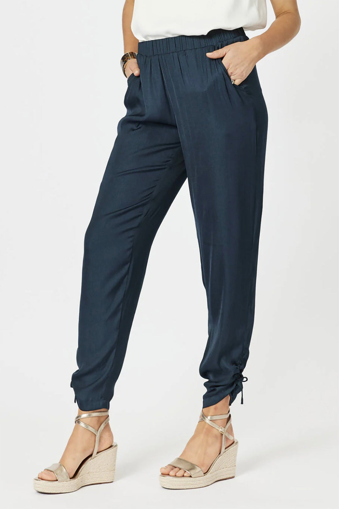 Traveller Luxe Side tie Pant - Navy - HV3 - Pizazz BoutiqueHammock & Vine