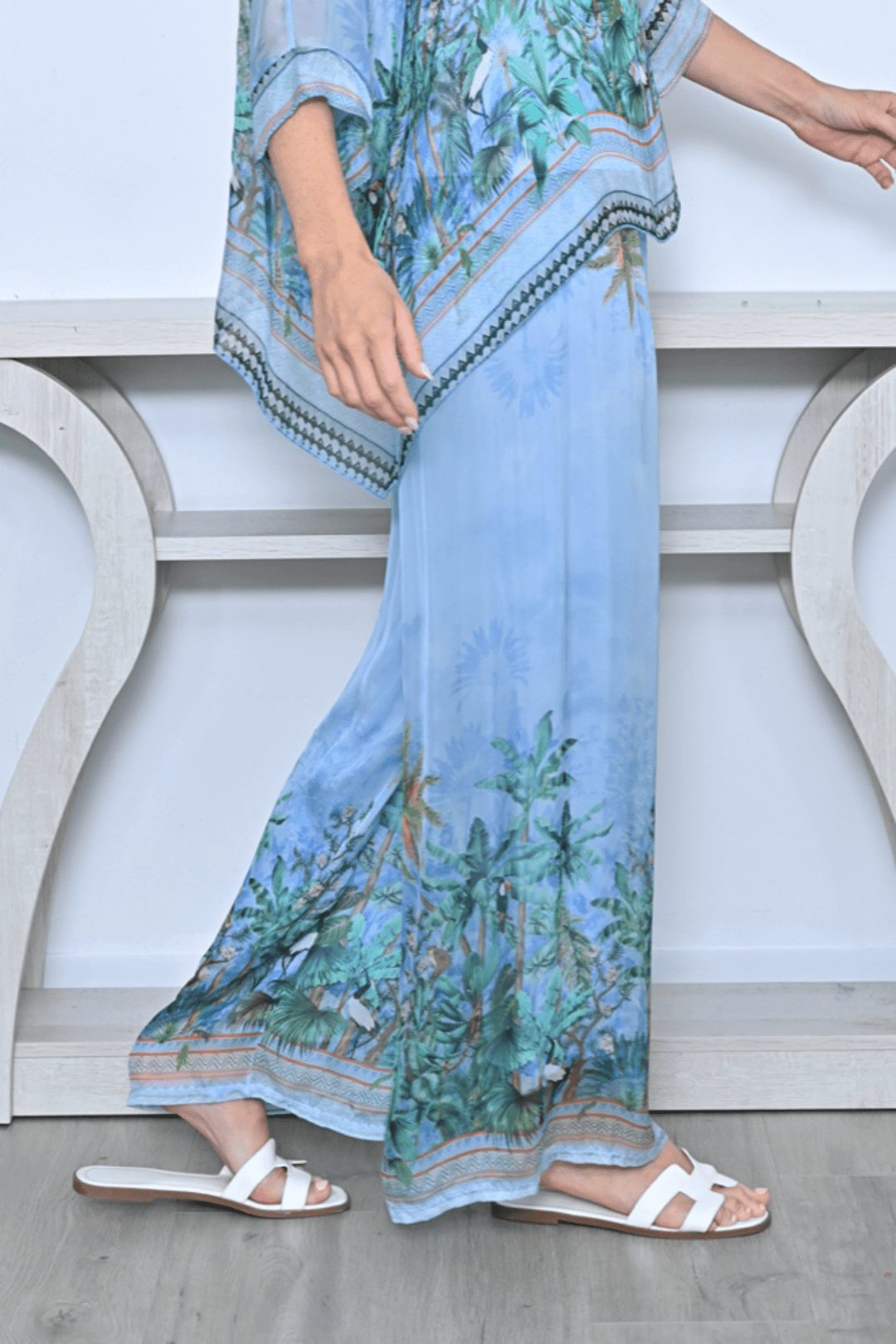 Tropical Pant - Sky - CC16 - Pizazz BoutiqueCali & Co