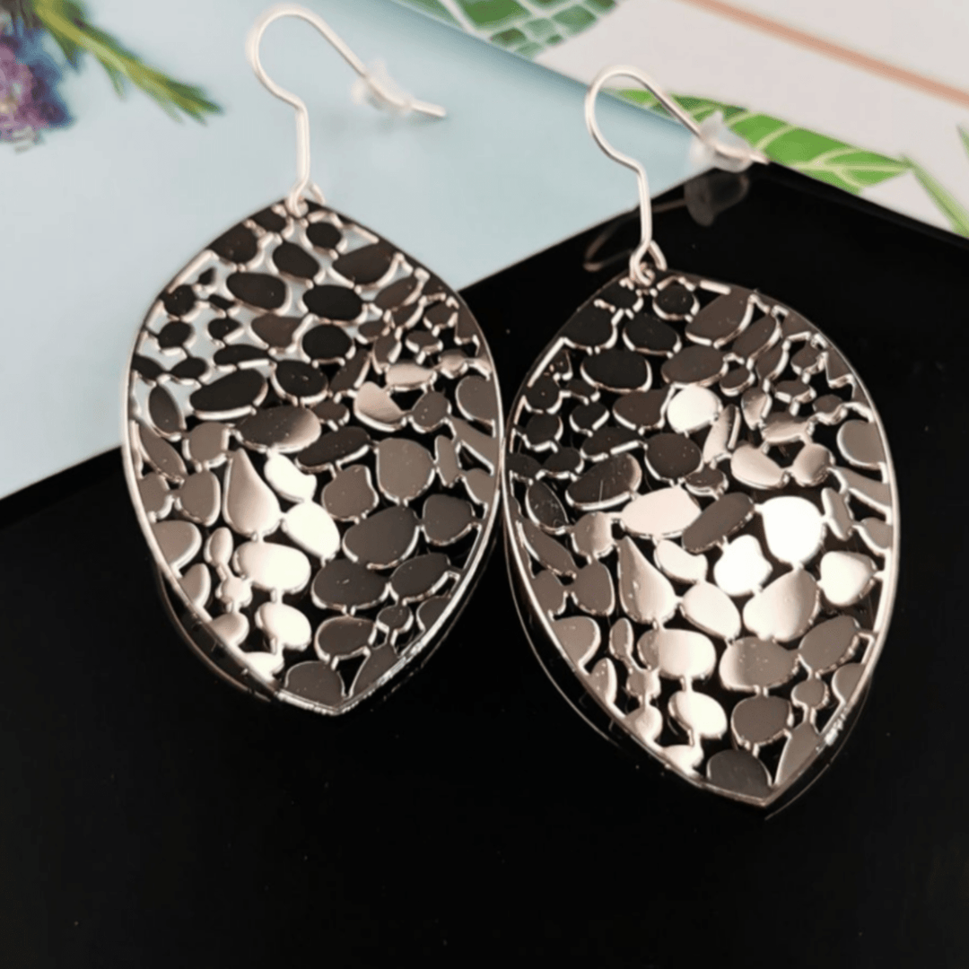 Turned Leaf Rose Gold Earrings - SJ2 - Pizazz BoutiqueSpice Up