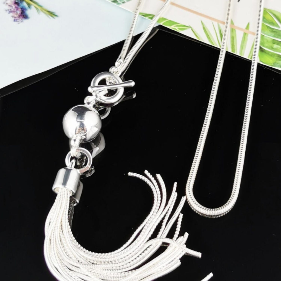 Tyler Necklace - Silver - SJ7 - Pizazz BoutiqueSpice Up