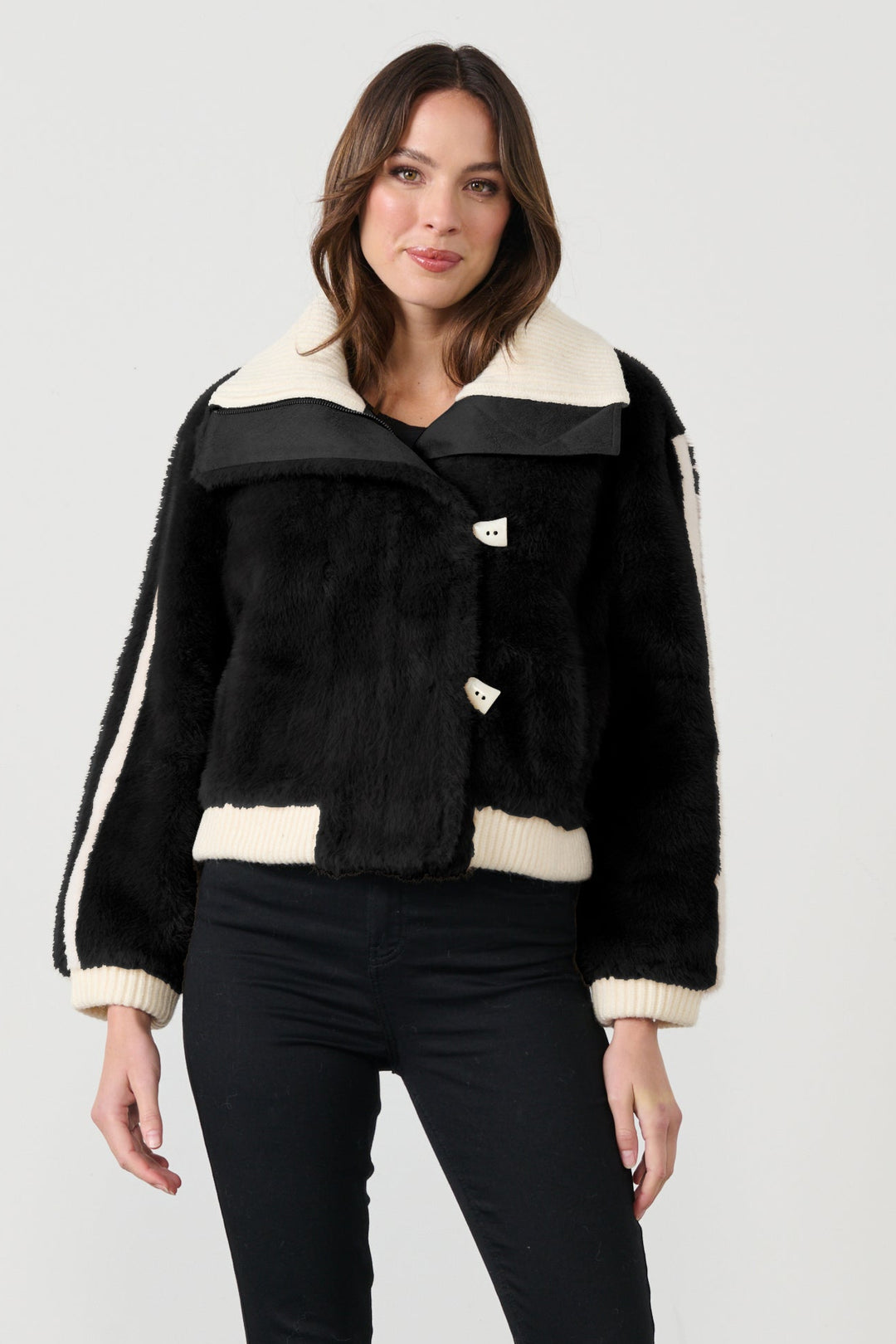 Vera Bomber Jacket - Black - CJ4 - Pizazz BoutiqueCaju