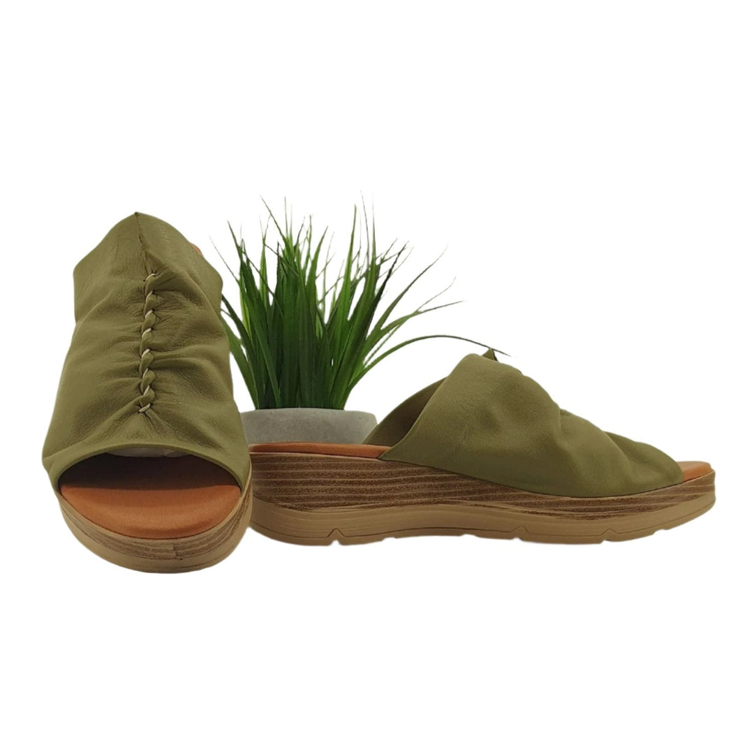 Vienna Heeled Slide - Light Green - MG2 - Pizazz BoutiqueMago