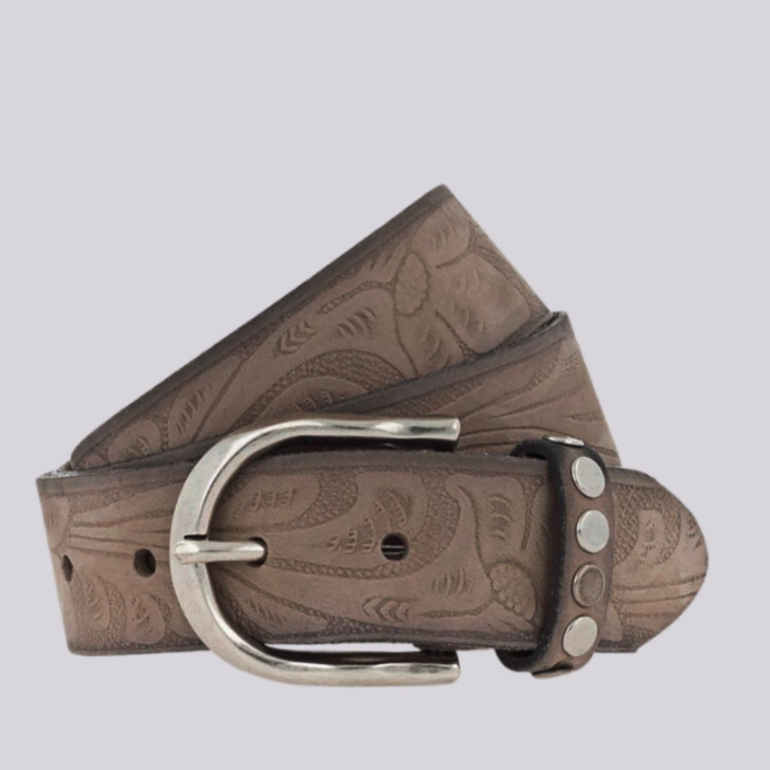 Wakanda Embossed Belt - Taupe - BB8 - Pizazz BoutiqueB Belt