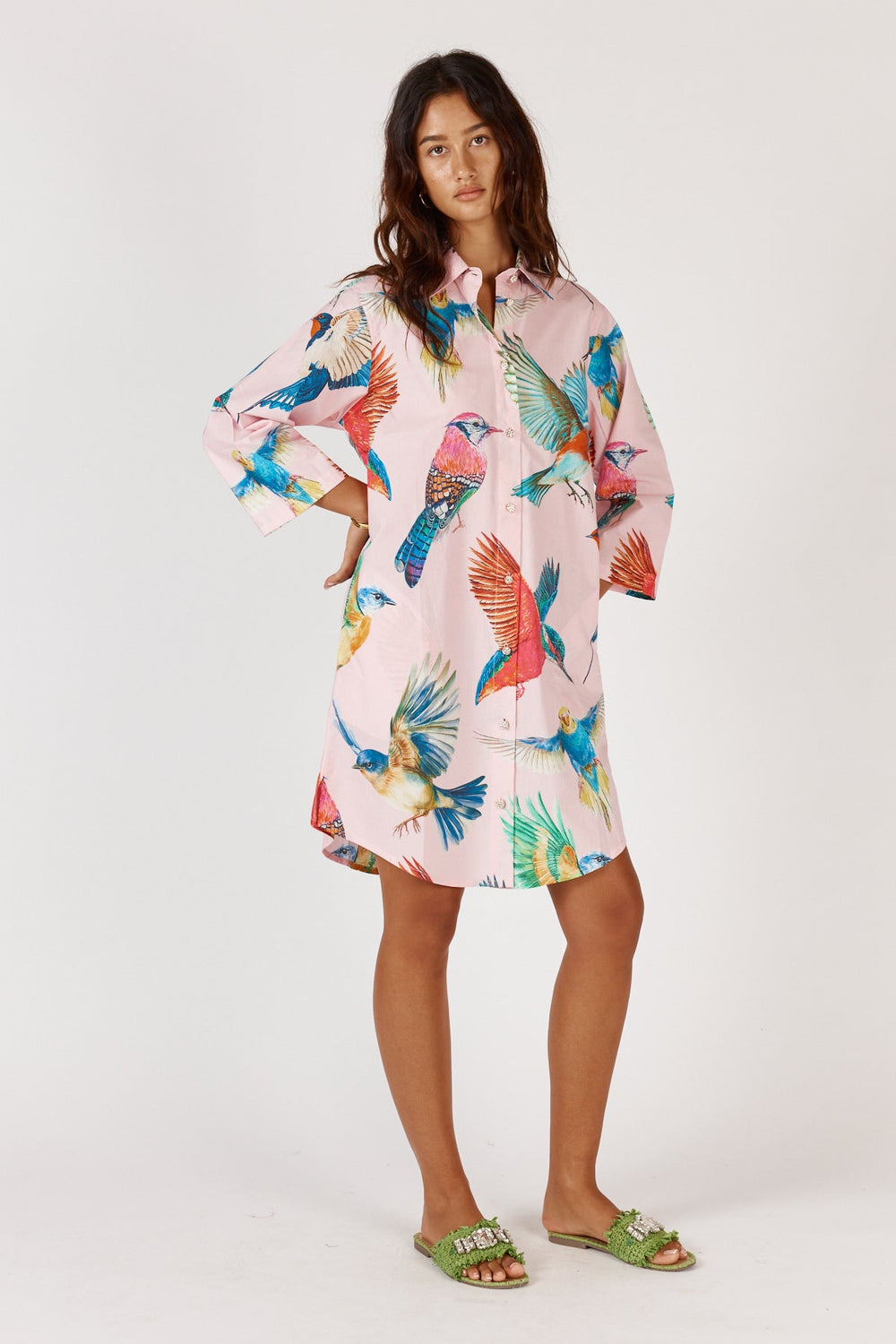 Warbler Shirtmaker - Pink - RY7 - Pizazz BoutiqueRubyyaya