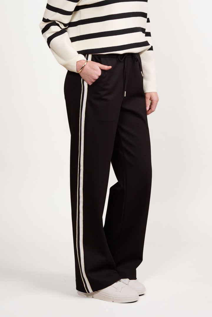 Wide Leg Pull On Pant - Black - VA11 - Pizazz BoutiqueVassalli