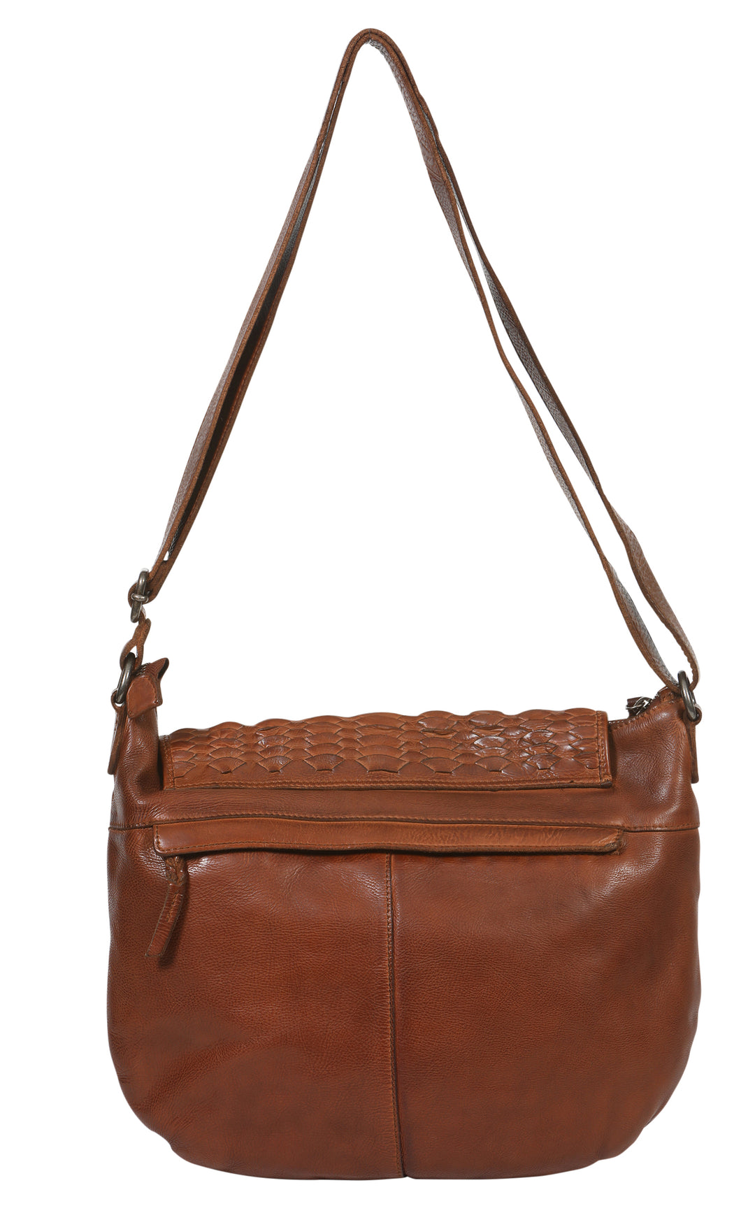 Vintage Leather Scallop Bag | Chestnut | ML41