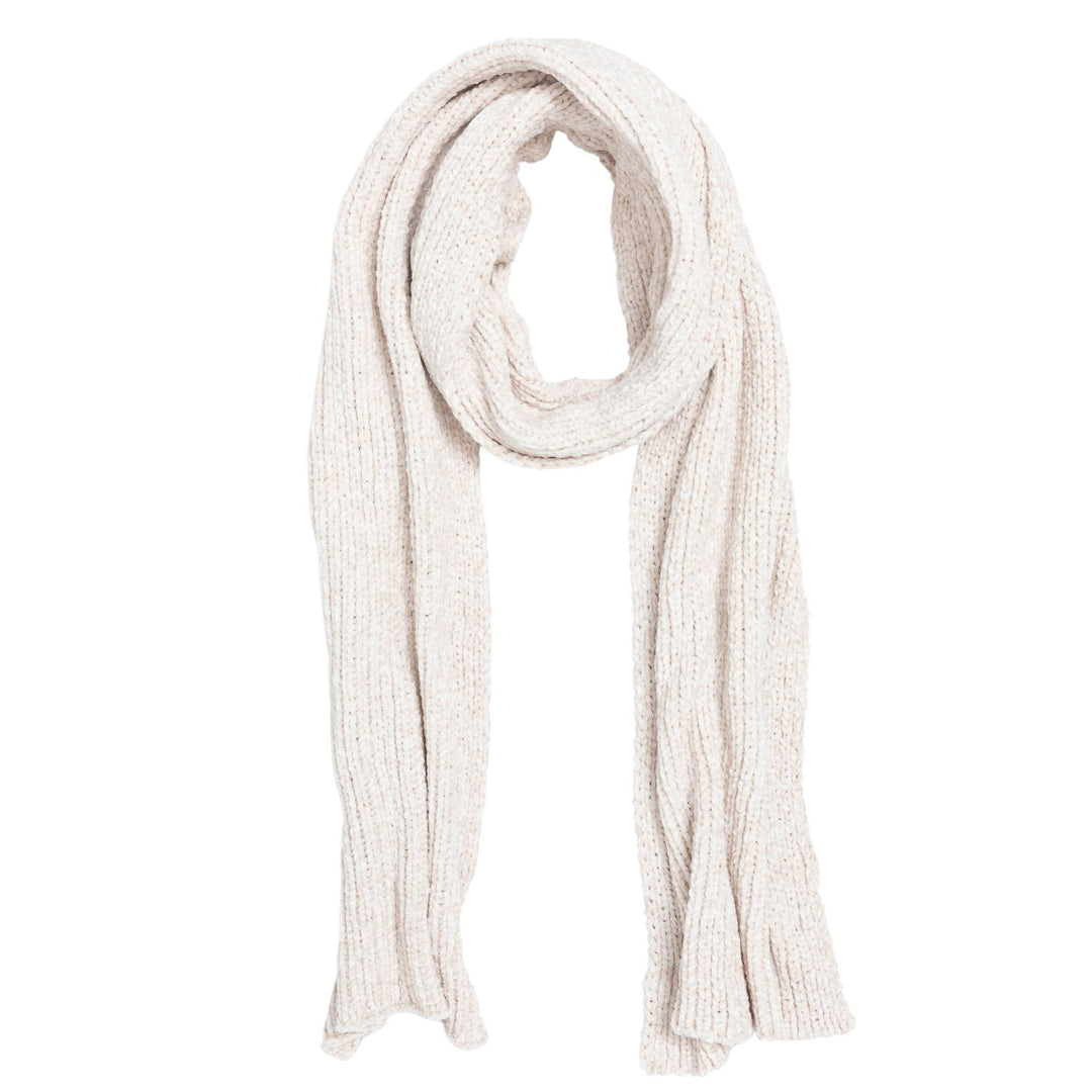 Brand : Holiday Style Code : CC2213 Colour : Pumice Ribbed knit scarf One size fits all 100% Polyester 192cm long