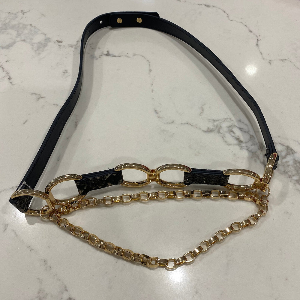 Charcoal Reptilian Belt - Pizazz BoutiqueFrank Lyman