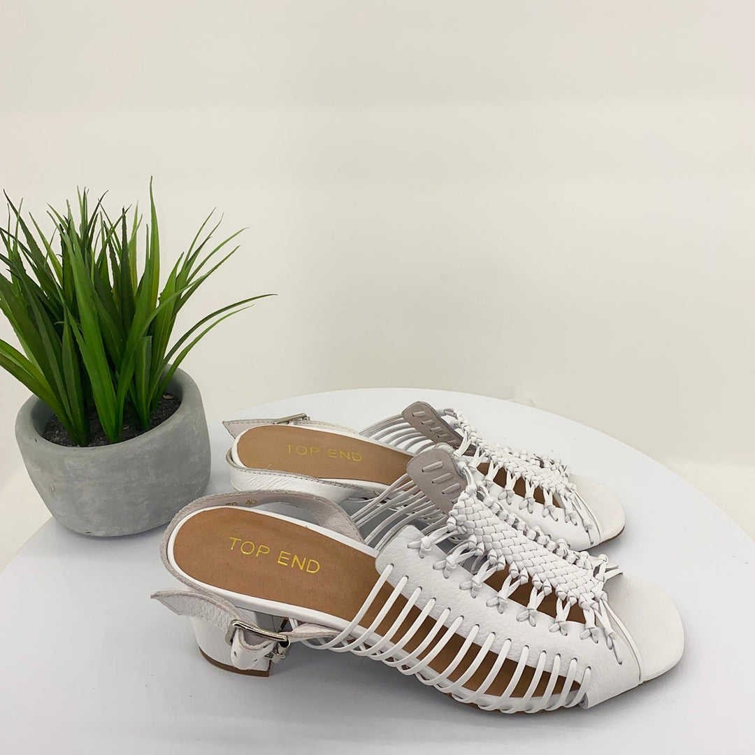 Ganza To Slingback - White - TE3 - Pizazz BoutiqueTop End Shoes