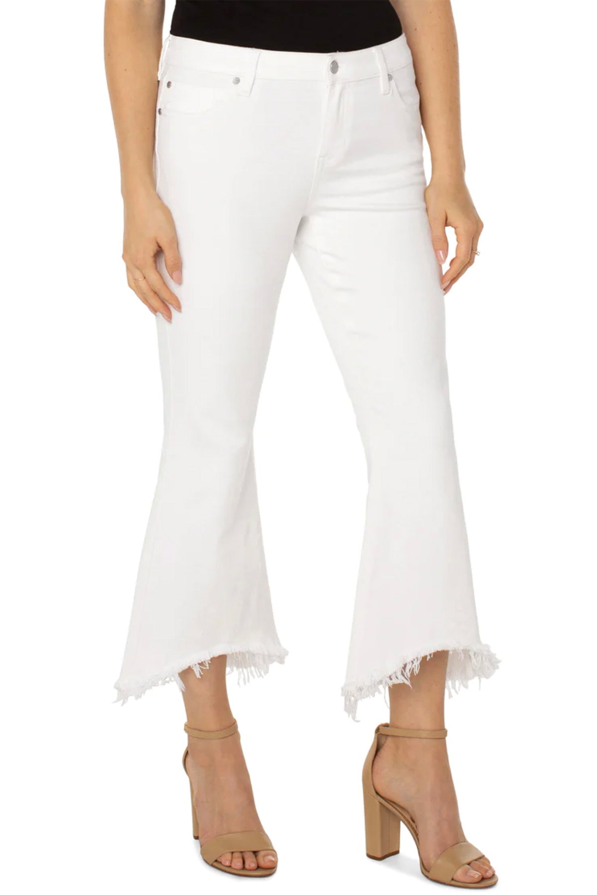 White Hannah Crop Flare main image 0