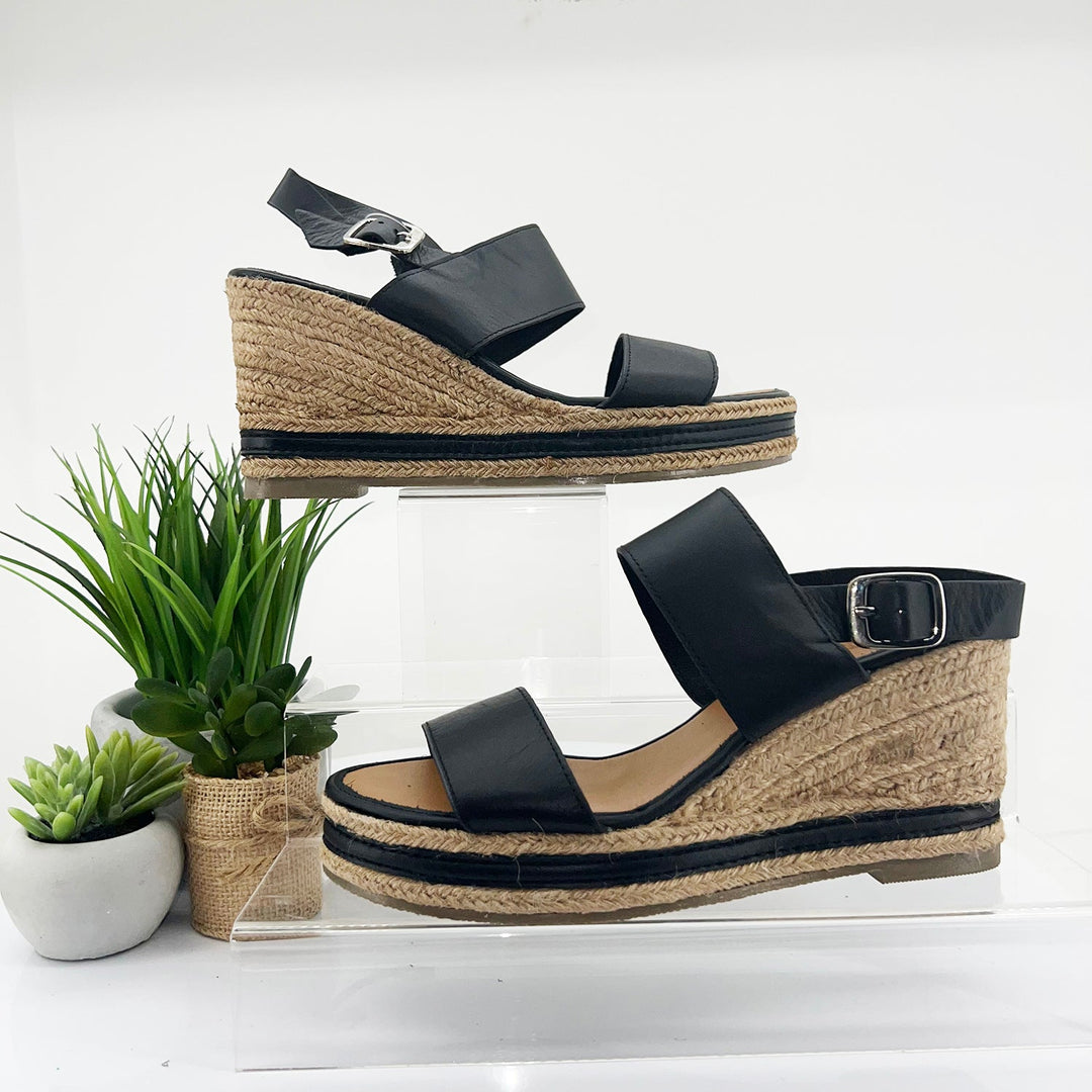 Healsburg Wedge Heel - Black - HS27 - Pizazz BoutiqueHuman