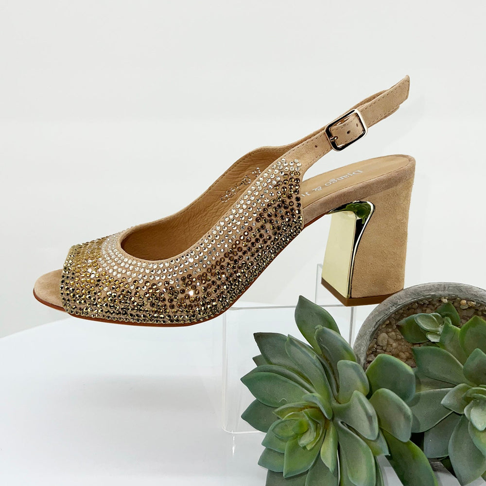 Kerry Heel - Caramel Multi - DJ6 - Pizazz BoutiqueDjango & Juliette