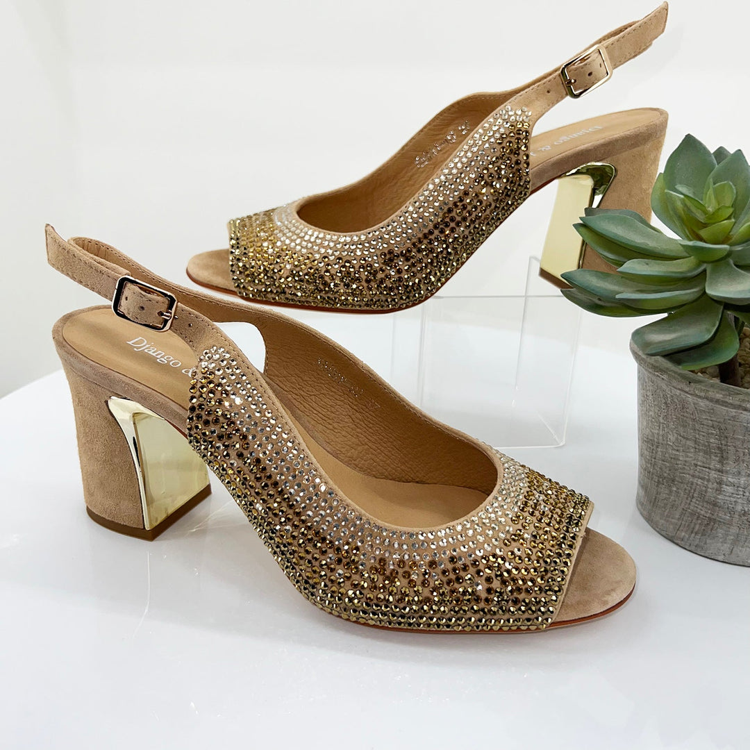 Kerry Heel - Caramel Multi - DJ6 - Pizazz BoutiqueDjango & Juliette
