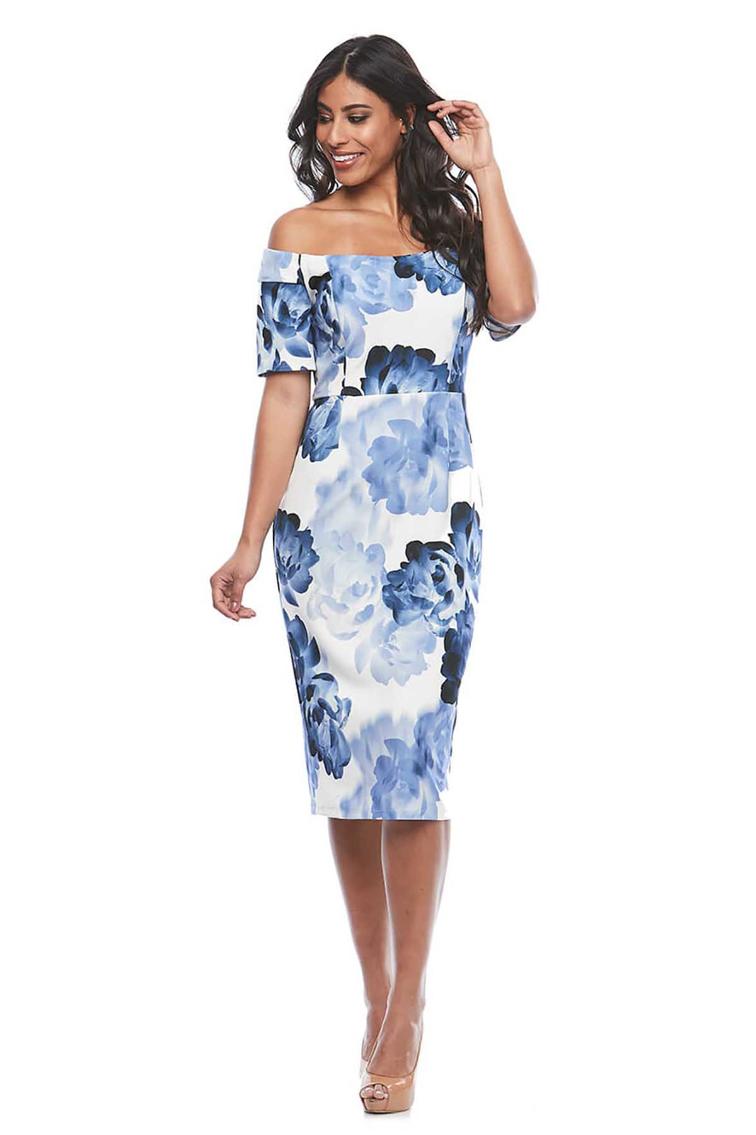 Off The Shoulder Floral Glacier Dress - Z1 - Pizazz BoutiqueZaliea