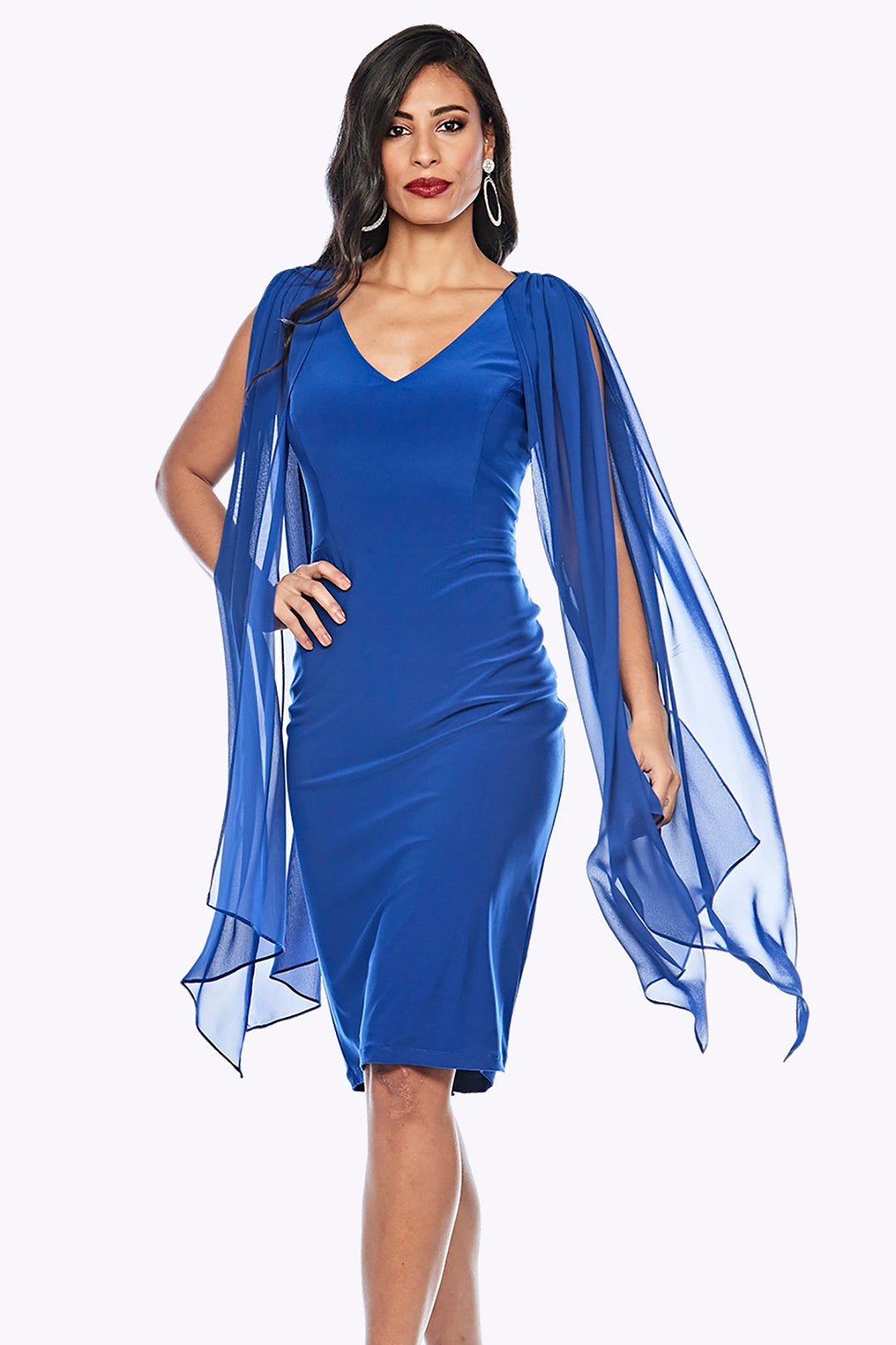 Overlay Shoulder Dress - Royal - JH8 - Pizazz BoutiqueJesse Harper