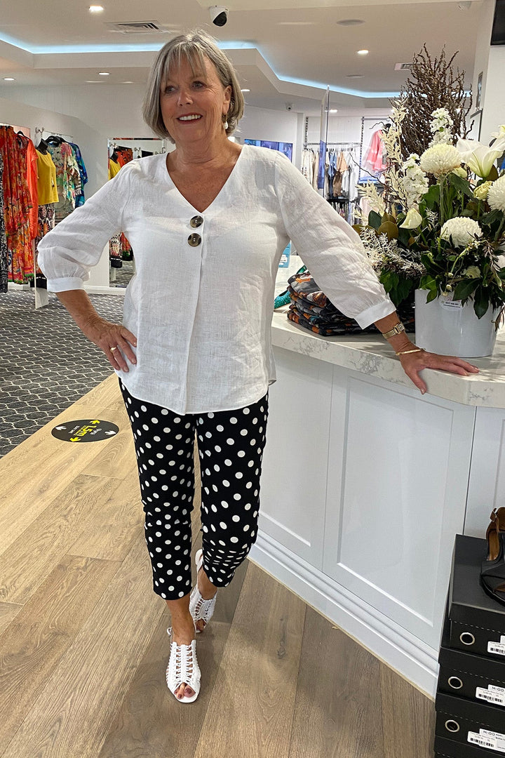 Polka Dot Print Pants - FL8 - Pizazz BoutiqueFrank Lyman