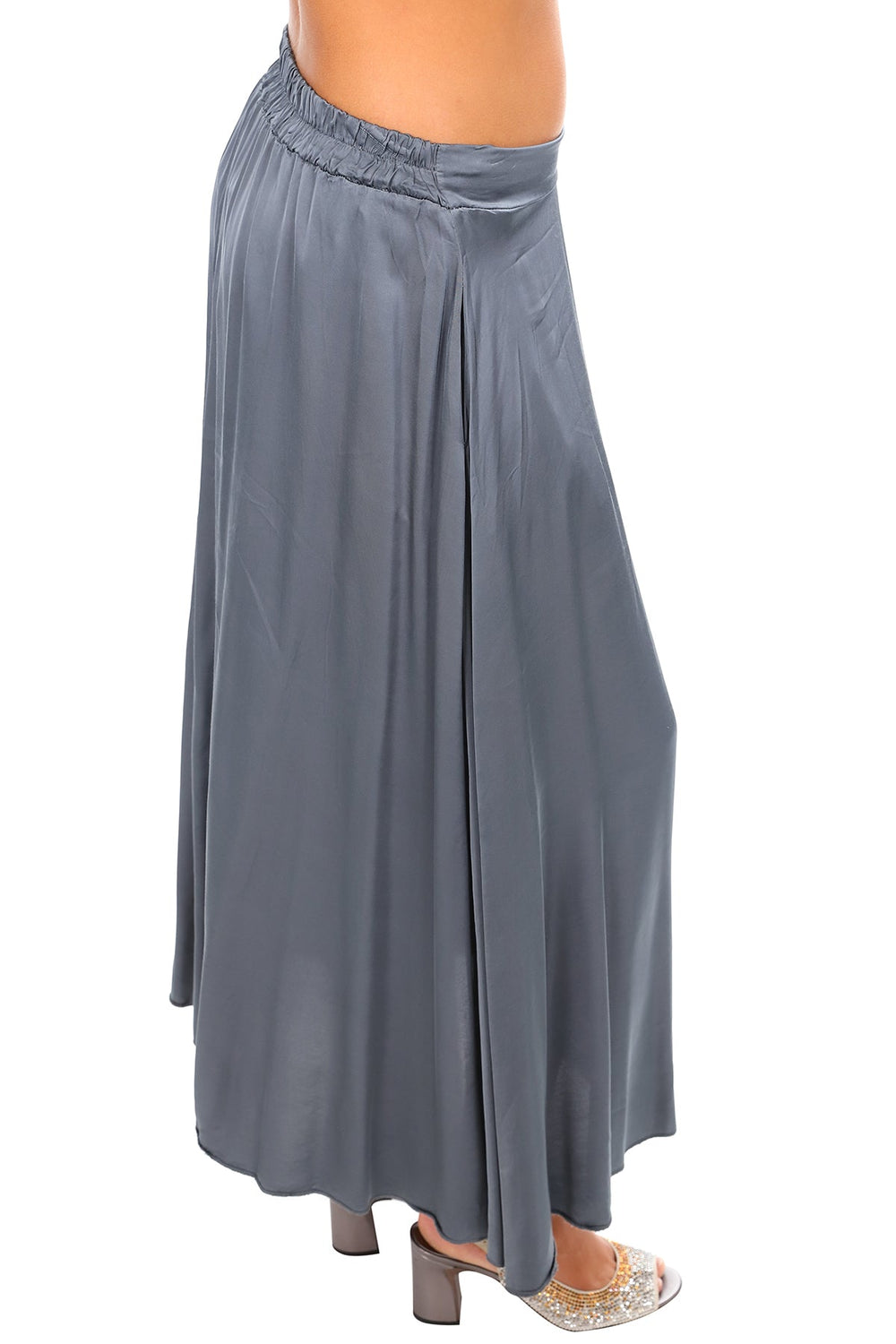 Silk Blend Skirt - Charcoal - CG92 - Pizazz BoutiqueCindy G