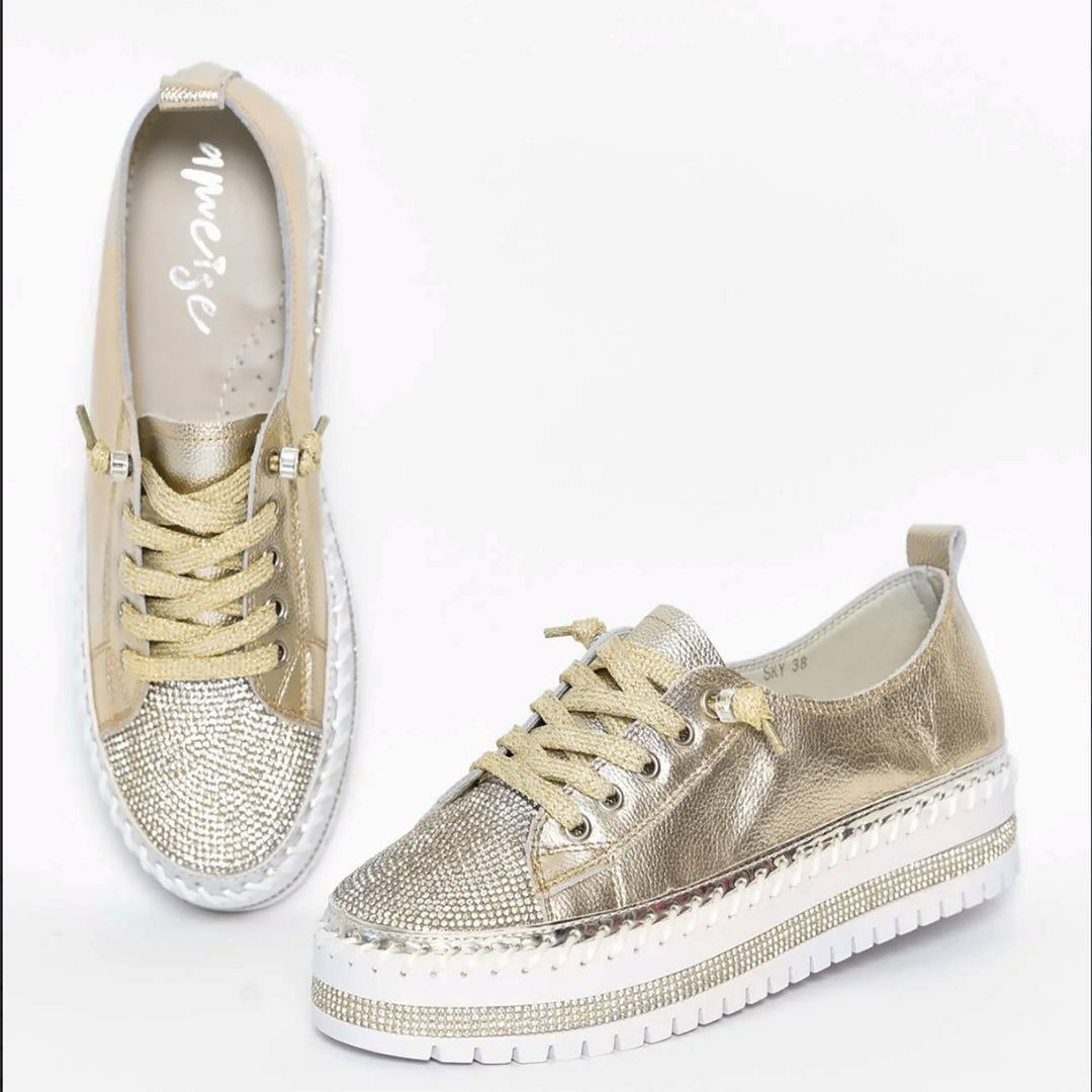 Sky Gold Diamante Sneaker - AM7