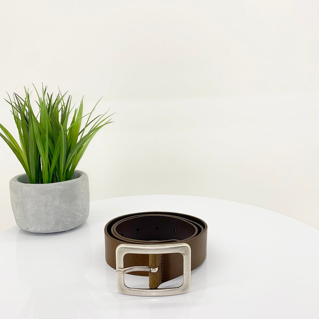Square Buckle Leather Belt | Baileys | V1 - Pizazz BoutiqueVanzetti