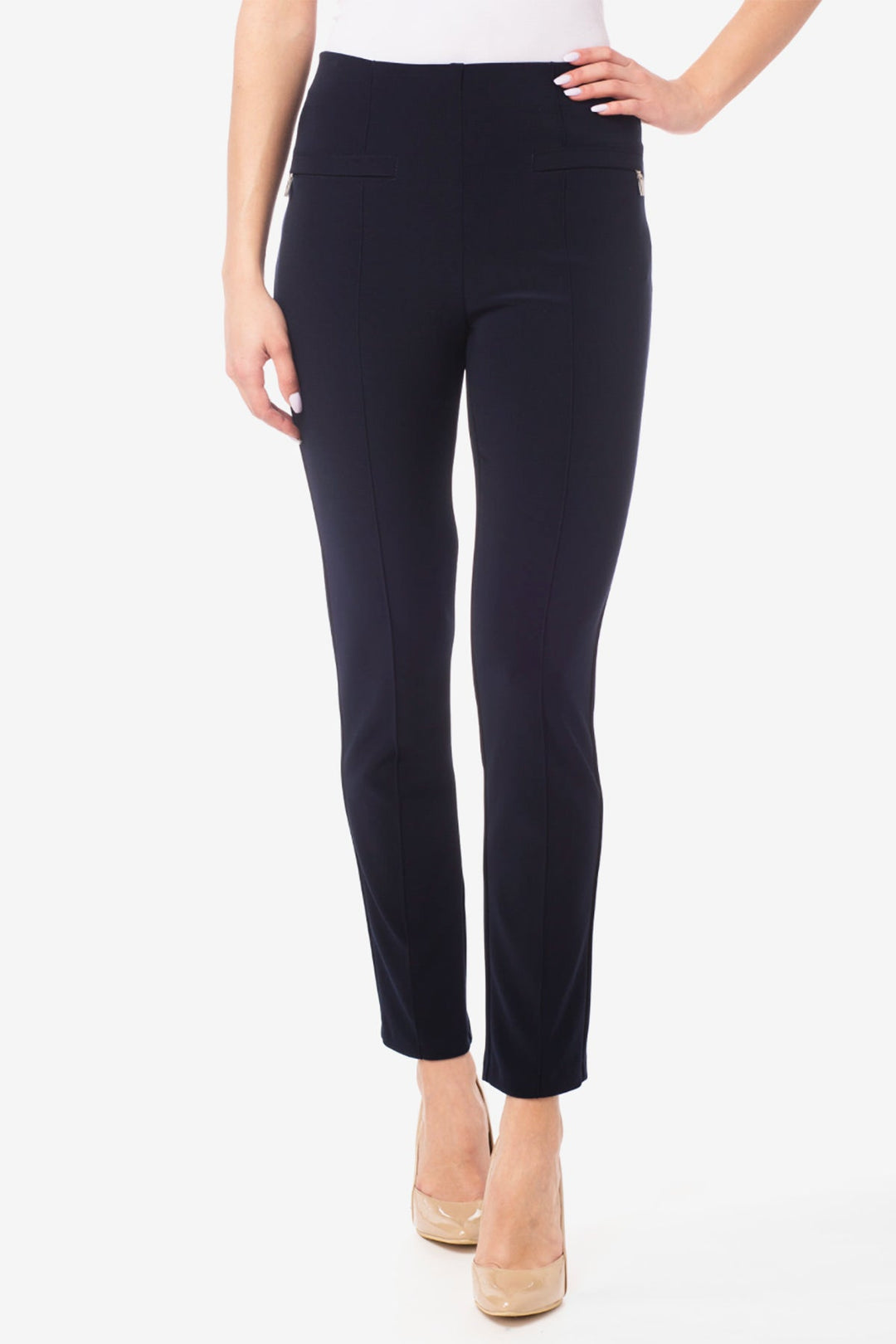 Straight Cut Pants - Navy - JR10 - Pizazz BoutiqueJoseph Ribkoff