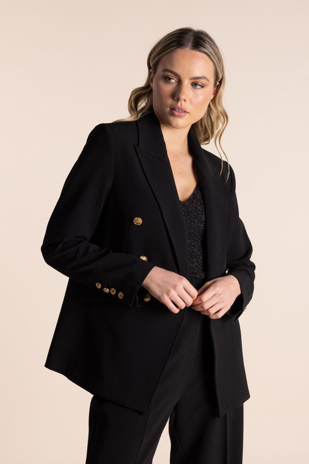 Trinity Blazer - Black - TT8 - Pizazz BoutiqueTwo - T's