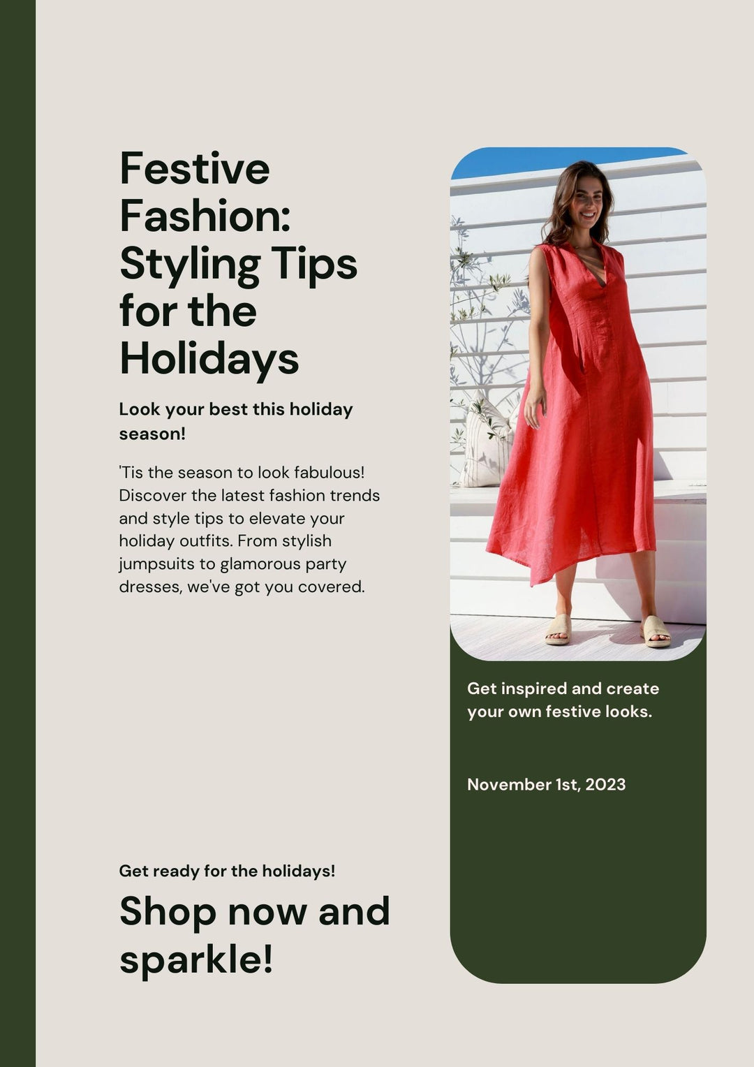 Festive Fashion Blog Cover, What to wear this Christmas by Pizazz Boutique Nelson Bay dress shops Australia