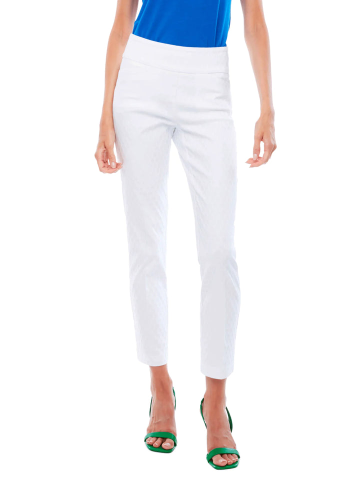 Honeycomb Ankle Pant | White | UP1