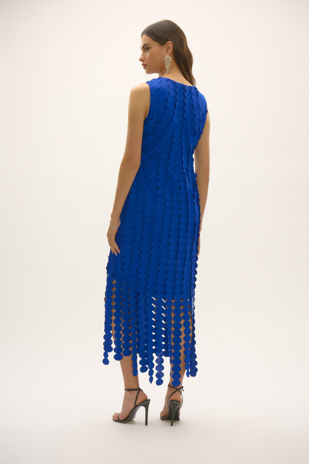 Scuba Sheath Dress & Circle Fringes - JR75