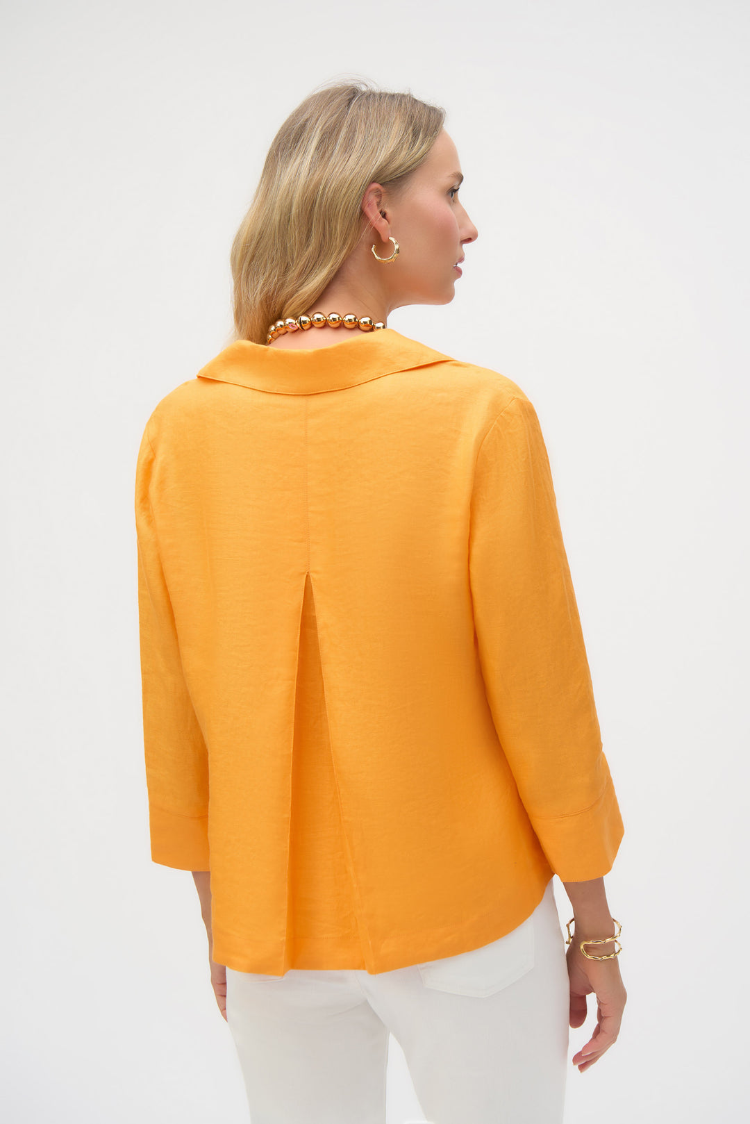 Linen Boxy Top - Apricot - JR49