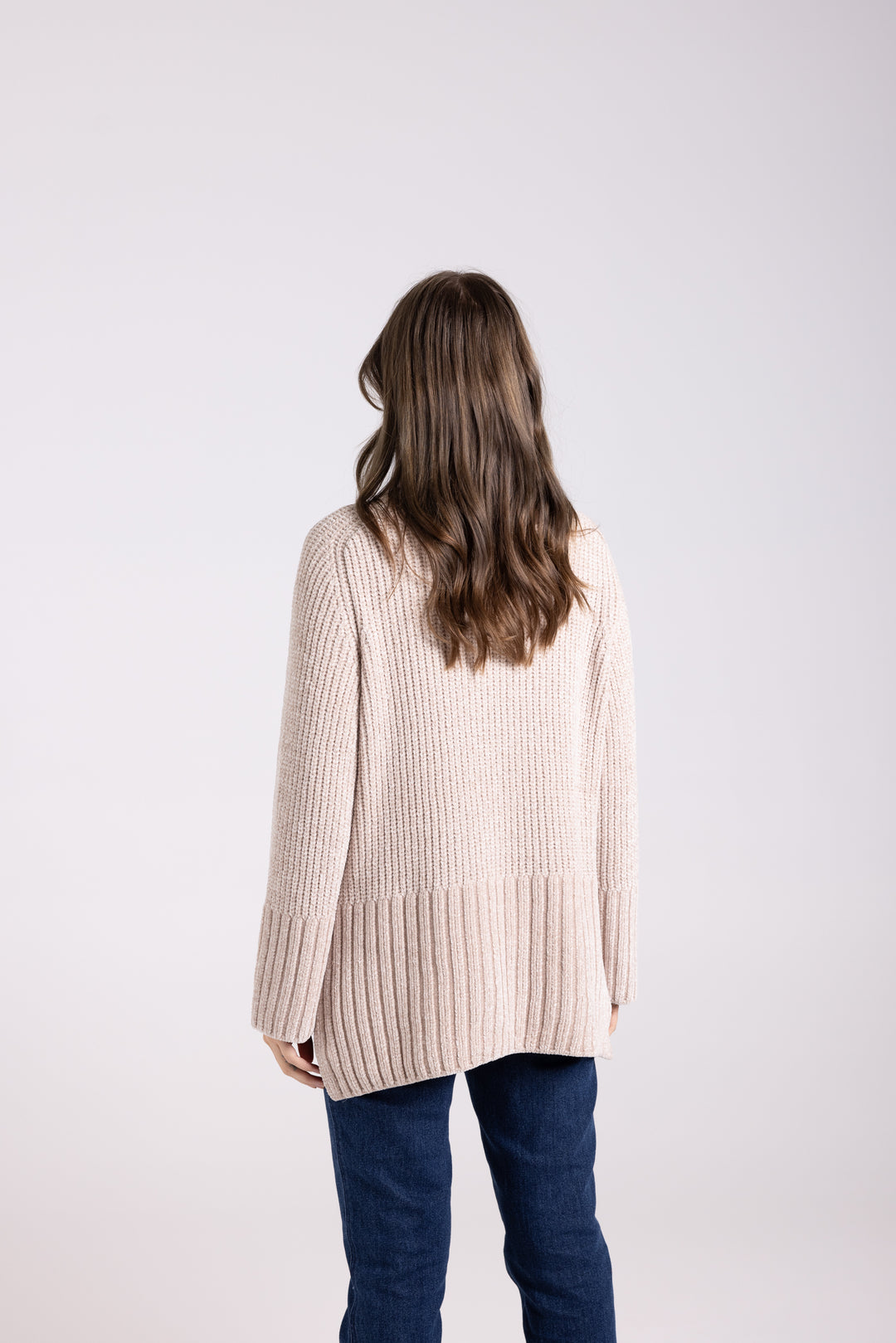 Rib Mock Neck Knit - Latte - TT63