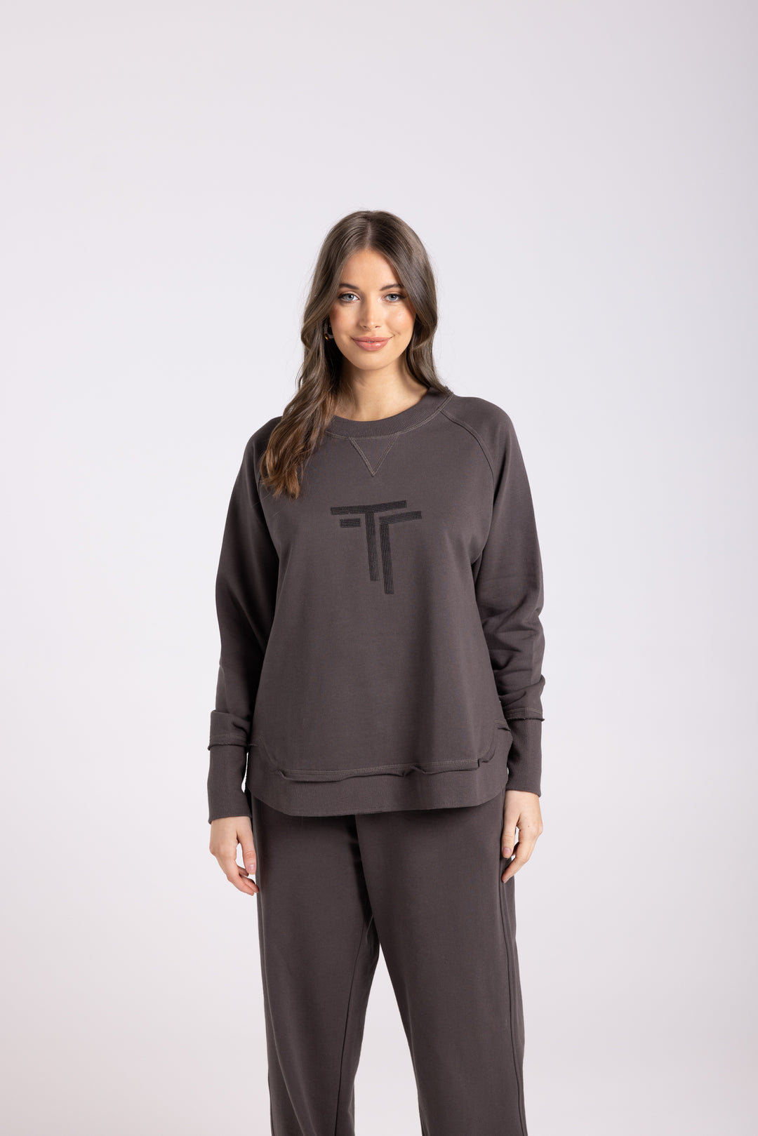 Sequined Sweat - Espresso - TT64