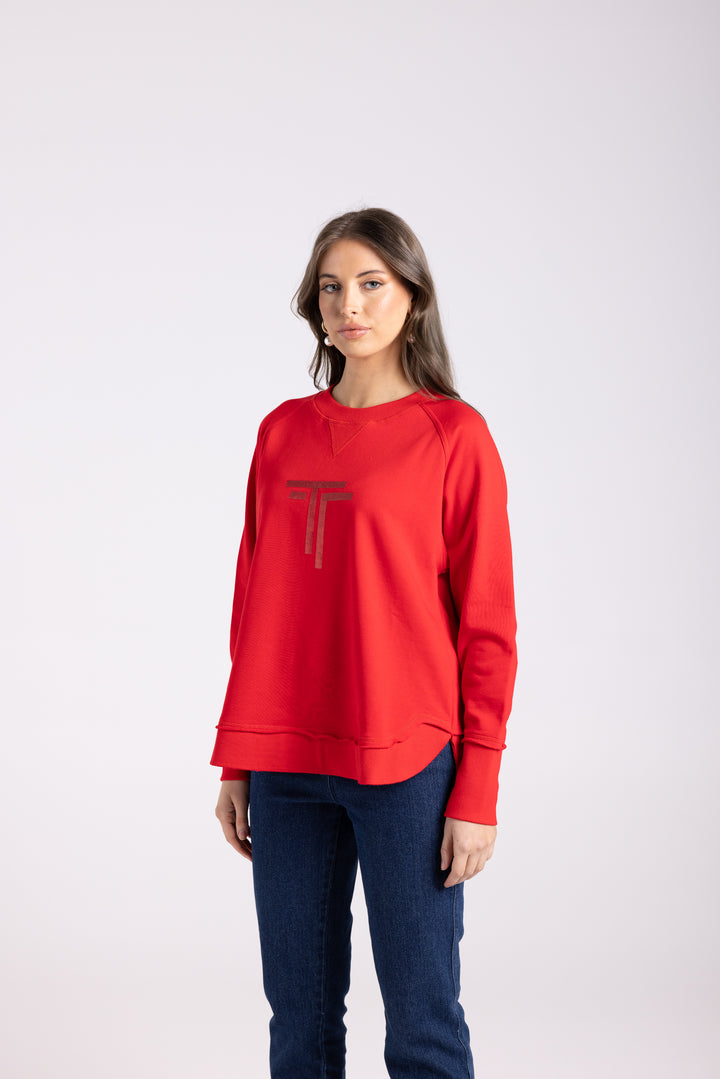 Sequined Sweat - Scarlet - TT64