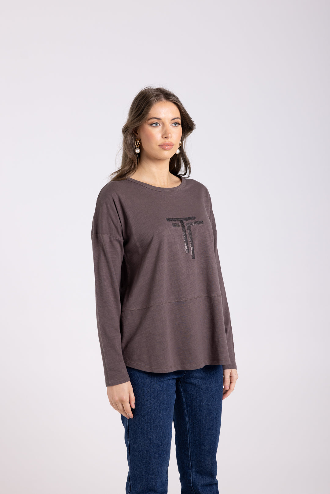 Alice Long Sleeve Tee - Espresso - TT34