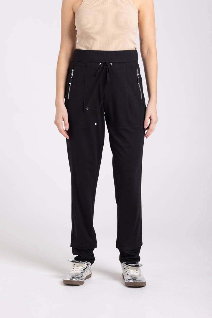 Ponte Panelled Pant - Black - TT58